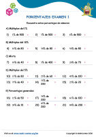 Porcentajes Examen 1