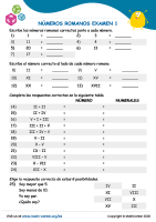 Números Romanos Examen 1