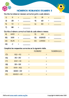 Números Romanos Examen 3