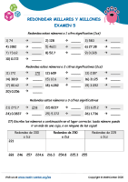 Redondear Millares Y Millones Examen 5