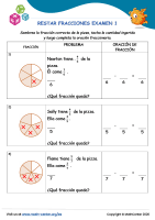 Restar Fracciones Examen 1