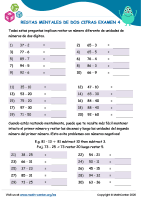 Restas Mentales De Dos Cifras Examen 4