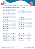 Restas Mentales De Dos Cifras Examen 6