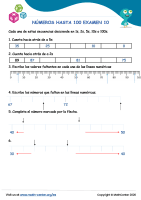 Números Hasta 100 Examen 10