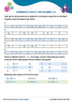 Números Hasta 100 Examen 16