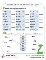 Redondeando Al 100 Más Cercano Hoja 5