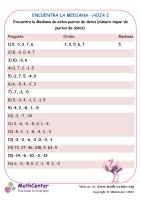 Encuentra La Mediana - Hoja 2