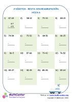 2 Dígito - Resta Sin Reagrupación - Hoja 6