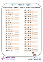 Resta Hasta 20 Hoja 3