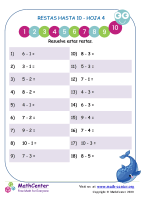 Resta Hasta 10 Hoja 4