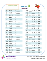 11 Prueba de tablas de multiplicar 1