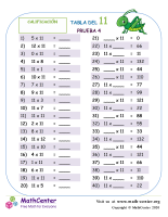 11 Prueba de tablas de multiplicar 4