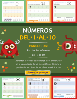 Números del 1 al 10 - Escribe los números del 1 al 10