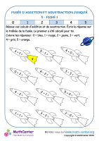 Fusée d'addition et soustraction à 5 fiche 1