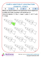 Fusée d'addition et soustraction à 5 fiche 2