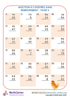 2 chiffre - addition sans regroupement - fiche 4