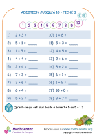 Addition à 10 fiche 3