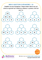 Mur d'addition d'hexagone modèle fiche 2a