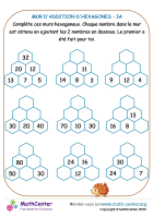 Mur d'addition d'hexagone modèle fiche 3a