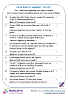 Problèmes d'algèbre - fiche 3