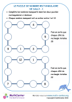 Le puzzle de nombre rectangulaire de sally 1