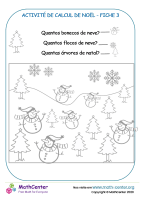 Activité de calcul de noël fiche 3