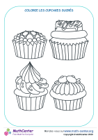 Colorie les cupcakes n°1