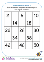 Compter par 2 - fiche 2