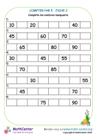 Compter par 5 - fiche 5