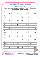 Compter et décompter avec des chiffres fiche 4