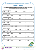 Compter et décompter avec des multiples de dix fiche 1