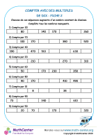 Compter avec des multiples de dix fiche 2