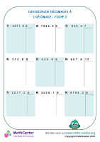 Division de décimales à 1 décimale près fiche 2