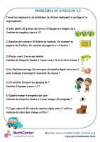 Problèmes de division fiche 3. 3