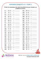 Division à 5 x 5 fiche 2