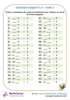 Division à 5 x 5 fiche 3