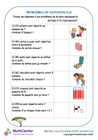 Problèmes de division fiche 4. 1c