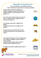 Problèmes de division fiche 4. 3a