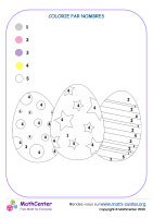 Pâques - colorie par nombres n°1