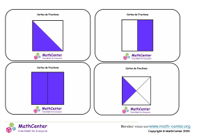 Fractions - cartes - moitiés et quarts