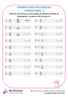 Convertis des fractions en pourcentages 2