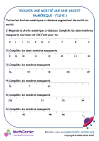 Trouver une moitié sur une droite numérique fiche 1