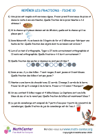 Repérer les fractions fiche 10