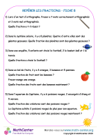 Repérer les fractions fiche 8