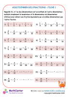 Additionner de fractions fiche 1a