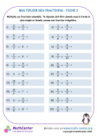 Multiplier des fractions fiche 3