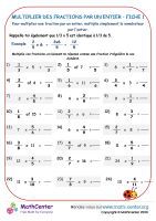 Multiplier les fractions par un nombre entier - n°1