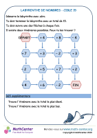 Labyrinthe de nombres : cible 15