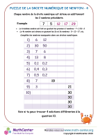 La piste des nombres de newton - puzzle 4