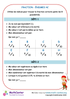 Fraction - énigmes 4c
